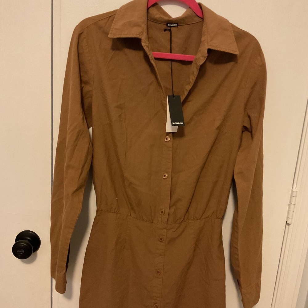 New Monrow shirt dress size M